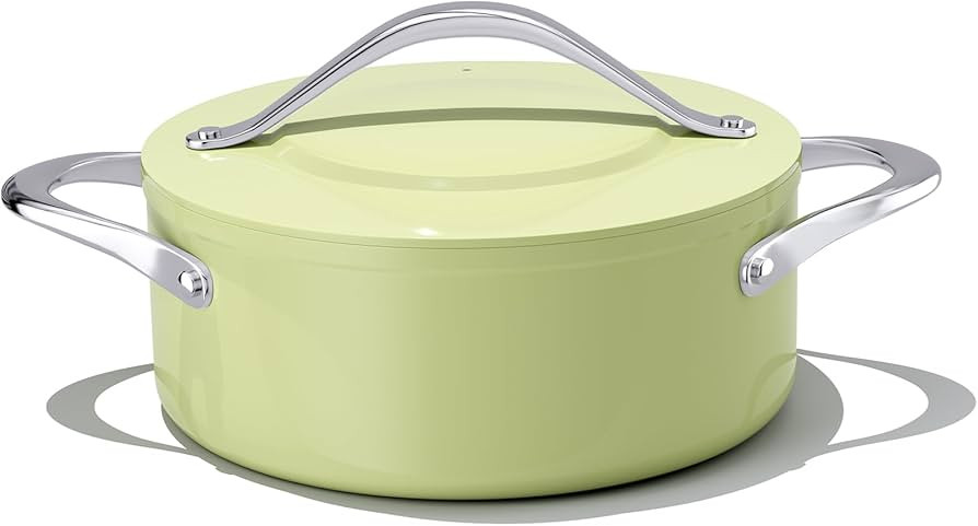 4.5qt Ceramic Dutch Oven Pot with Lid (9.5") Nonstick Ceramic Coated Low Stock Pot, PFAS-Free, Li... | Amazon (US)