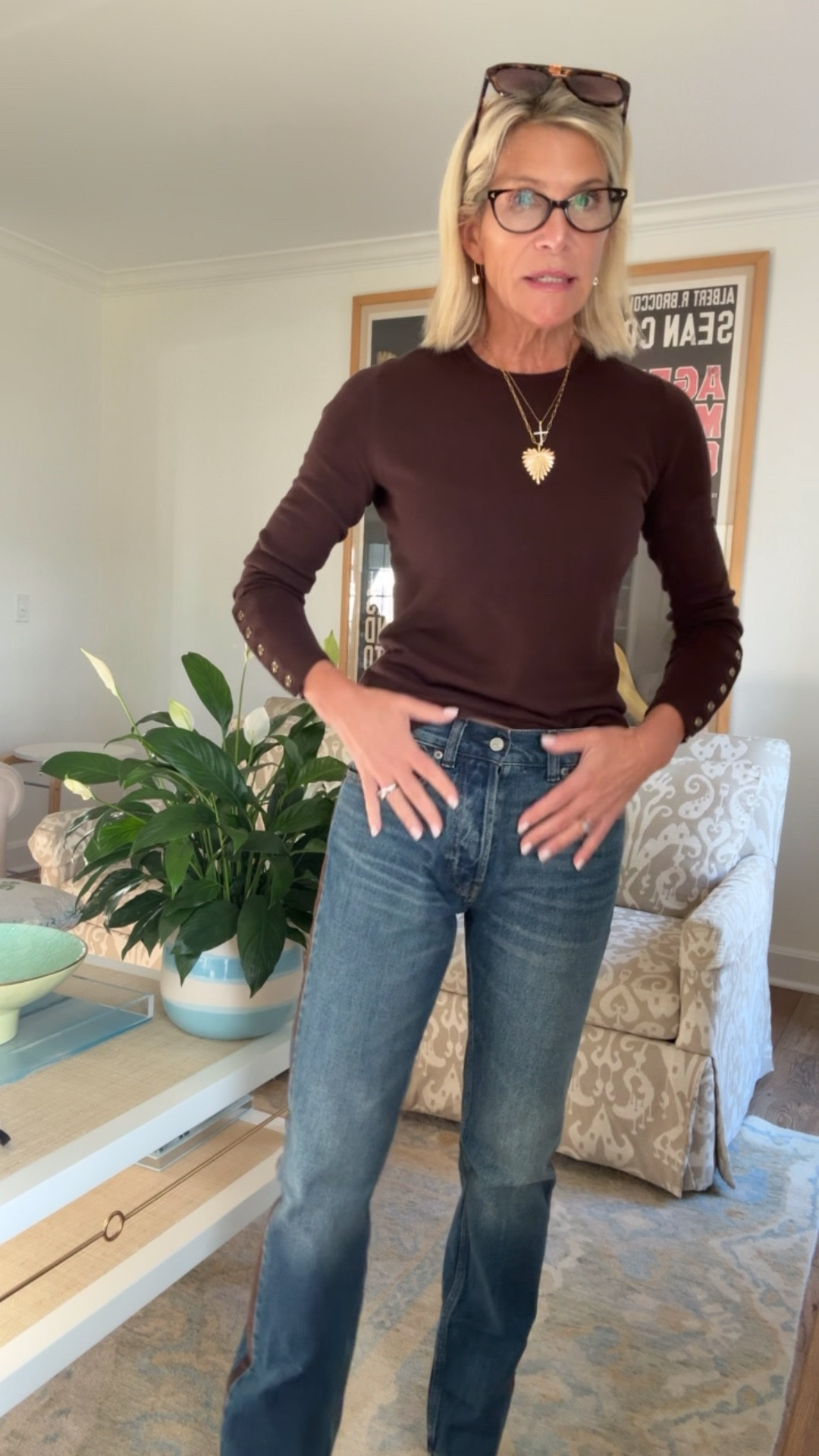 Jeans on sale AND jane win necklace is too!!!  Love friends and family sales :).  My snake print wedge slingbacks are my new fav shoe