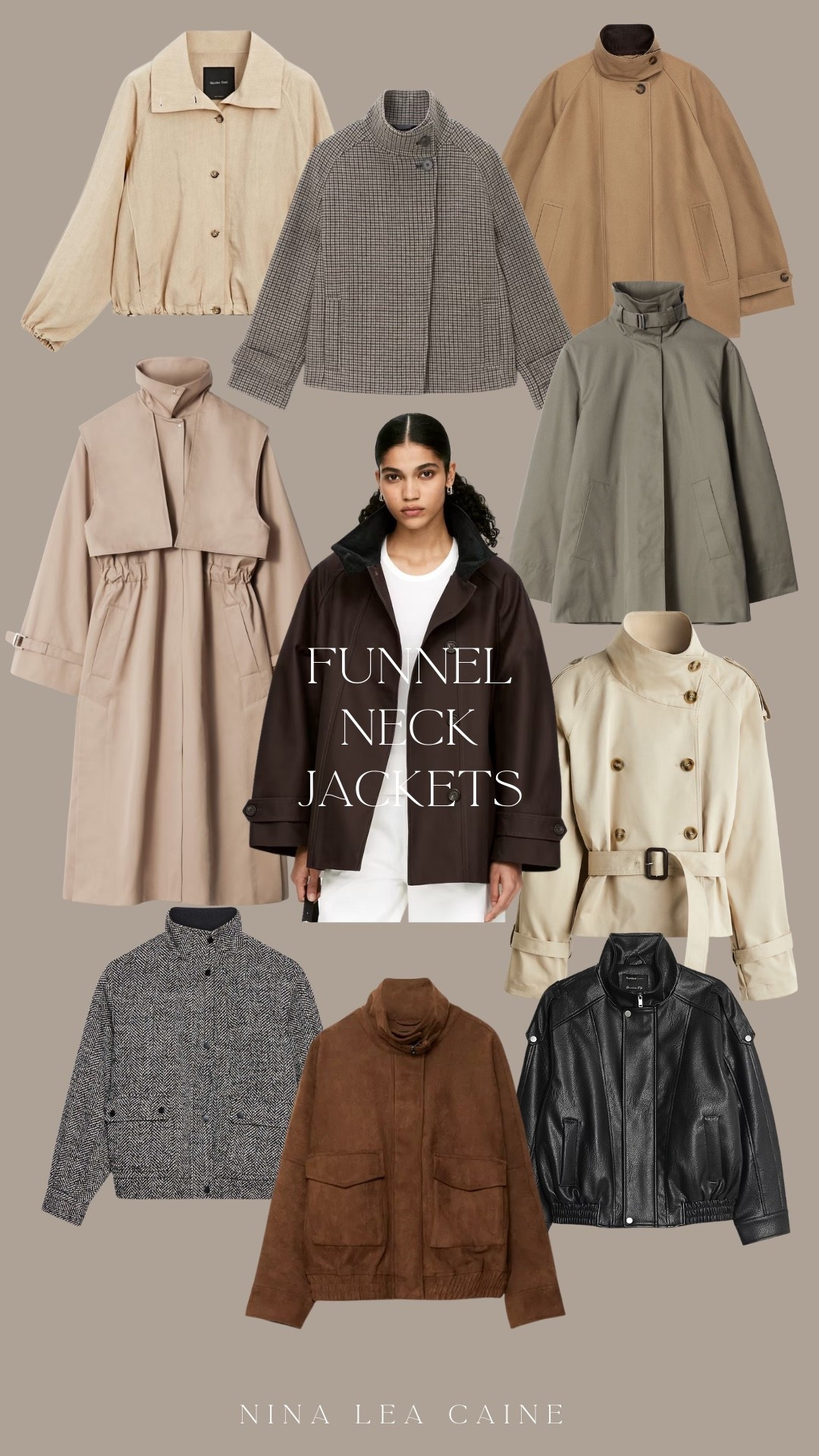 Funnel neck jackets #funnelneckjacket #trending #autumnwintertrends #autumnwinter25