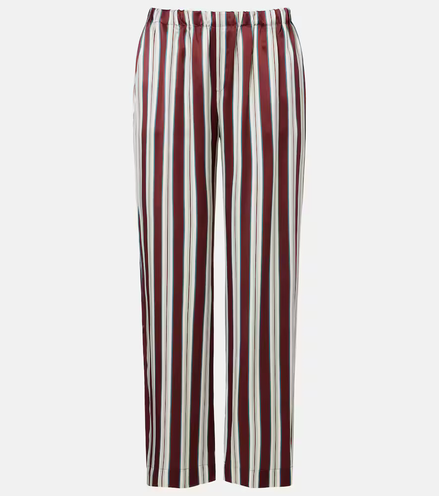Asceno Rosa striped silk satin pajama pants | Mytheresa (UK)