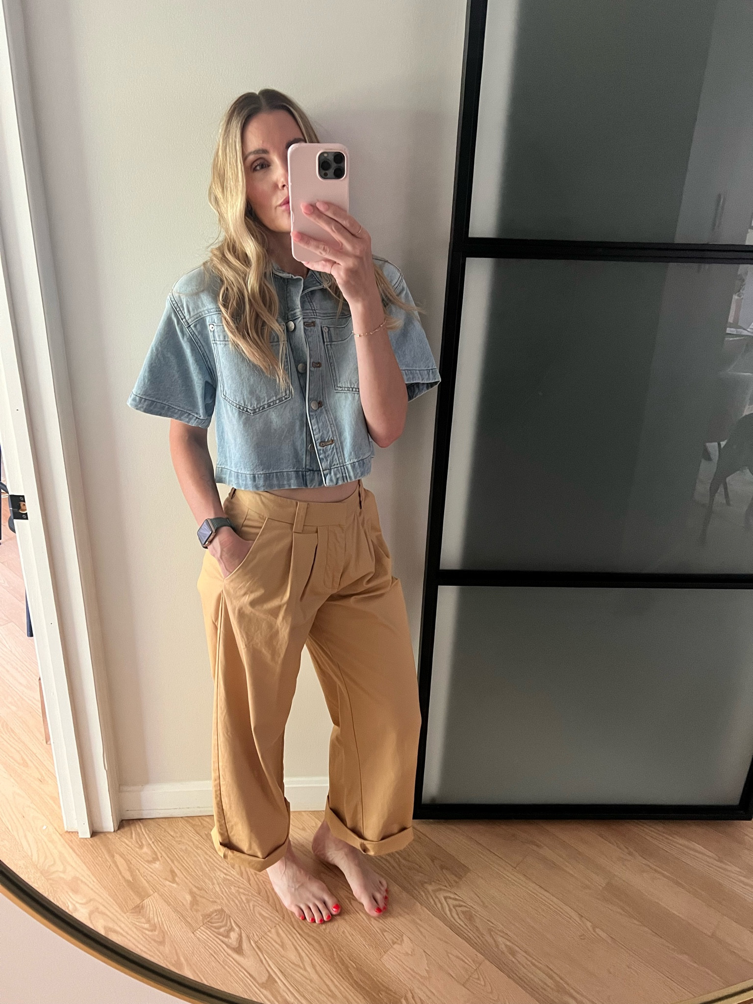 Don’t even know if either of these items are still in stock anymore but I love them both! These pants are so comfortable and this denim “jacket” is a good transitional piece for cooler days. Wearing an XXS bc it runs huge  

#LTKOver40