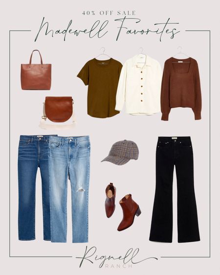 Madwell is having a huge sale, 40% off using code: OHJOY here are my favorites. I have all their bags and love them, leather quality is unmatched! The black flare jeans are so comfy too. The Chelsea boots have the perfect heel height, not too tall and not too short! 

#LTKsalealert #LTKstyletip #LTKshoecrush