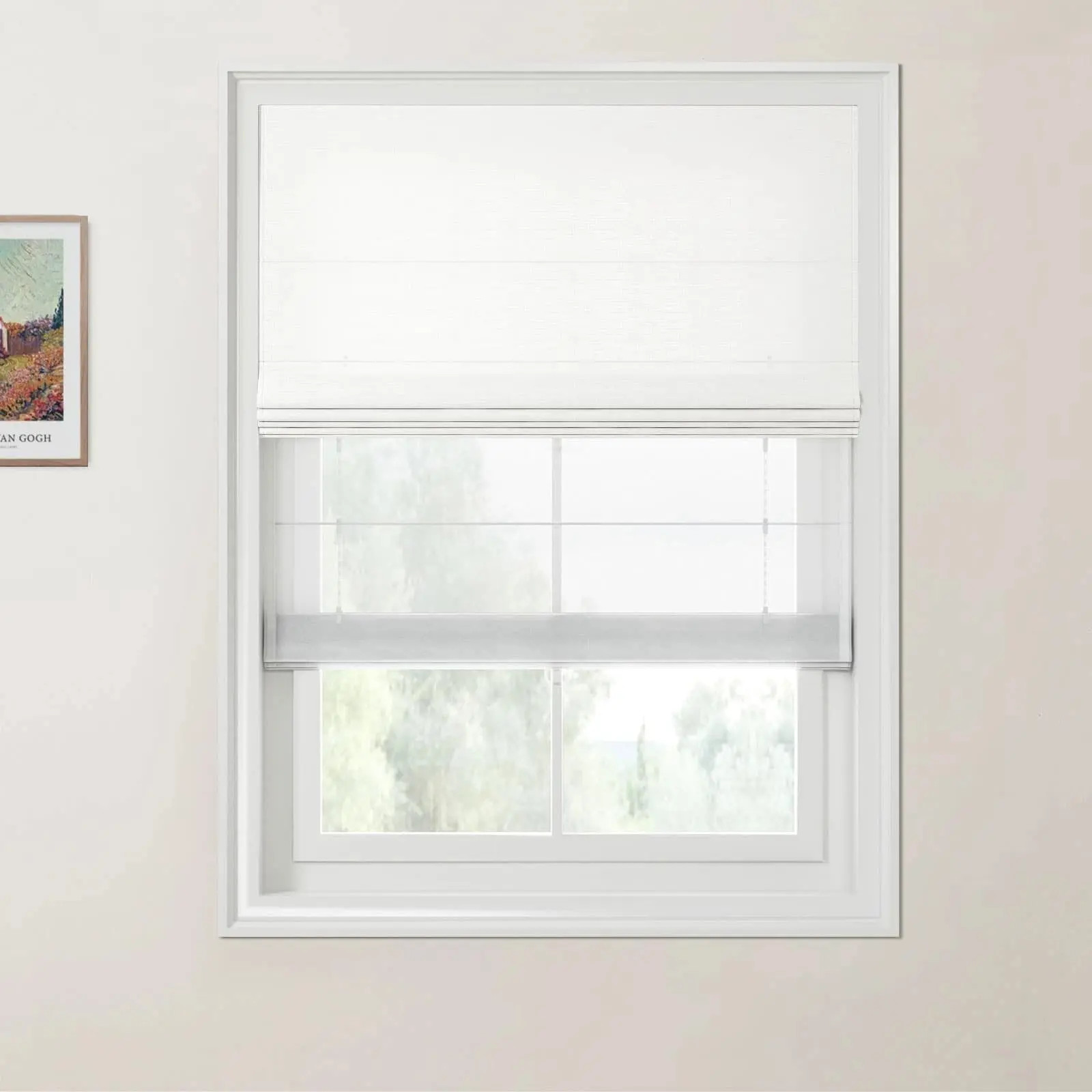 Liz Linen Day Night Roman Shade Cordless | TWOPAGES