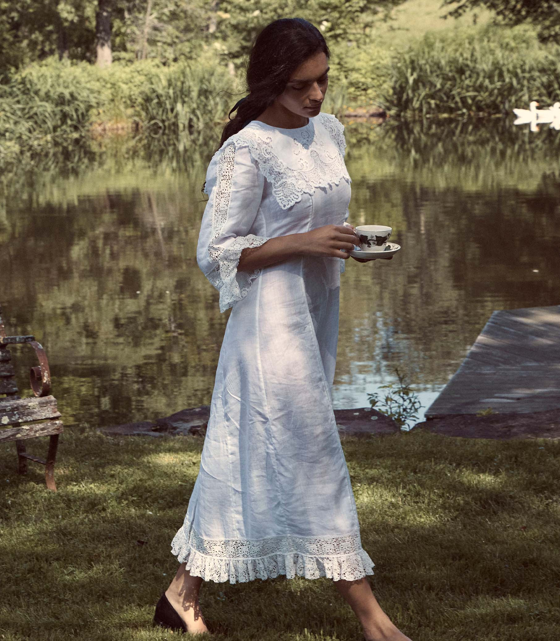 CALINDA DRESS -- SALT | DOEN