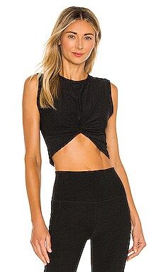 Beyond Yoga Twist of Fate Cropped Tank in Darkest Night from Revolve.com | Revolve Clothing (Global)