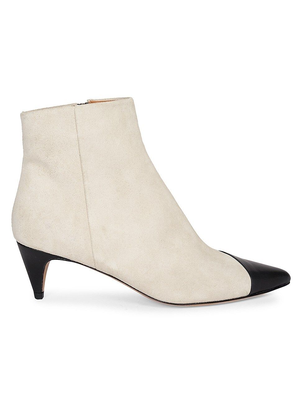 Isabel Marant Women's Dlade Bi-Color Leather & Suede Ankle Boots - Black Chalk - Size 6 | Saks Fifth Avenue