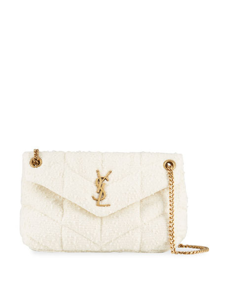 Saint Laurent LouLou Small Quilted Tweed YSL Shoulder Bag | Neiman Marcus