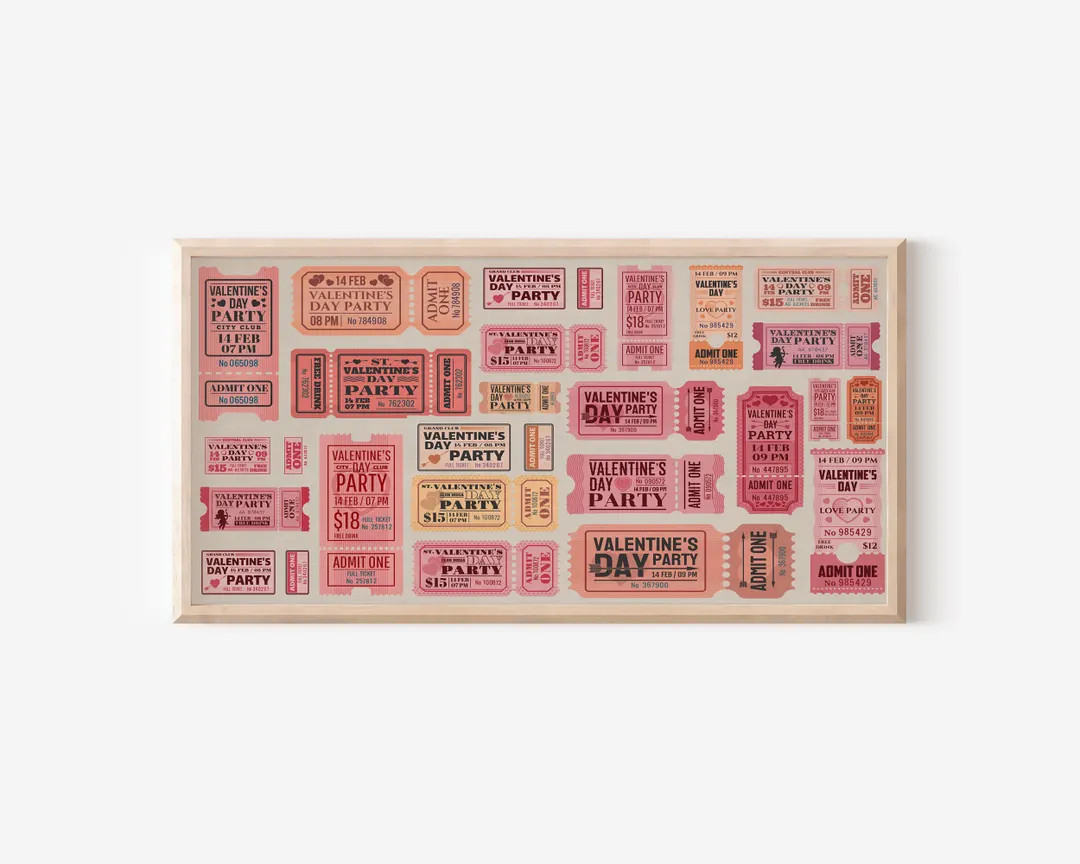 Samsung Frame TV Art Valentines Day Frame TV Wall Art Cottage Core Decor Instant Download TV Artw... | Etsy (US)