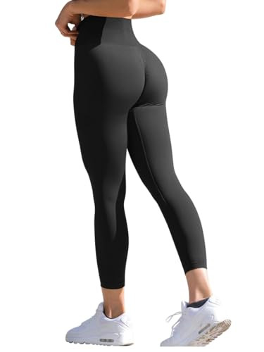 OQQ Women's Athletic Legging Seamless Workout High Waist Butt Liftings Yoga Leggings Black | Amazon (US)
