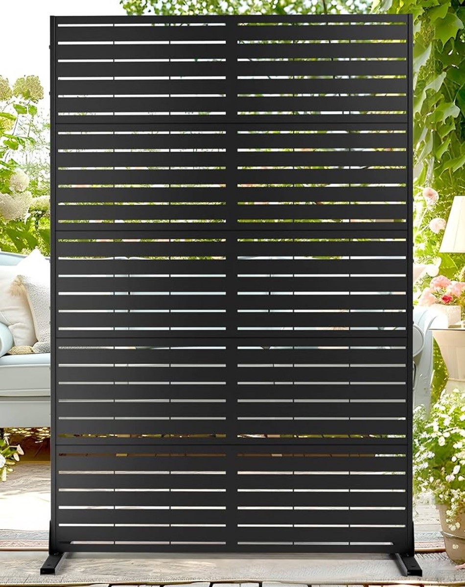 72" H×44" W Metal Privacy Screen Outdoor Privacy Screen Freestanding, Outdoor Privacy Screens and Panels for Patio Lawn Deck, Outdoor Privacy Panels Decorative Privacy Fence(Consists of 5 Panels

#LTKSeasonal #LTKHome