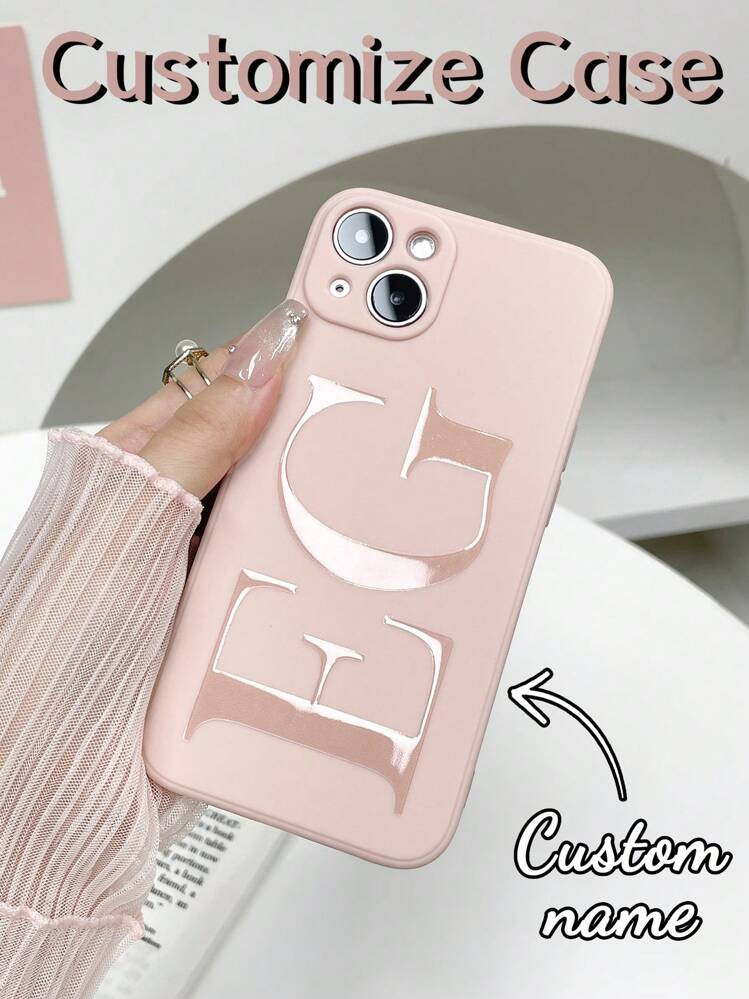 1 Piece Customized Name Phone Case, Personalized Name Design Case, Customized Name Case, Personal... | SHEIN