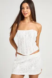 White Sheer Lace Micro Mini Skirt | Boohoo | Boohoo.com (UK & IE)