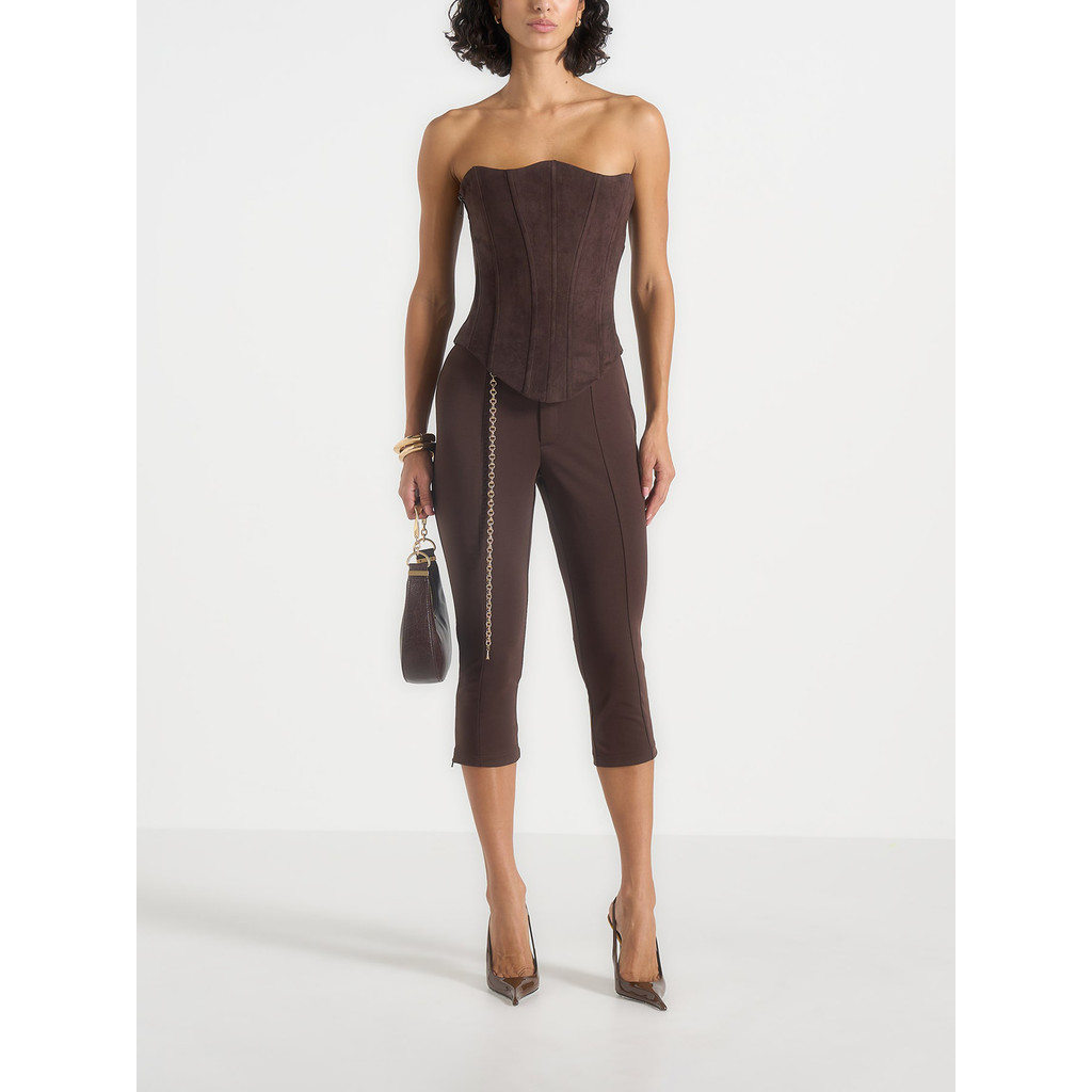 Manière De Voir Una Capri Leggings in Brown at Nordstrom, Size 10 | Nordstrom