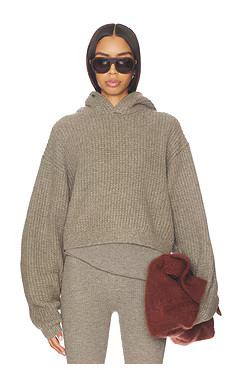 Fear of God ESSENTIALS Heavy Waffle 90's Hoodie in Homestead Heather from Revolve.com | Revolve Clothing (Global)