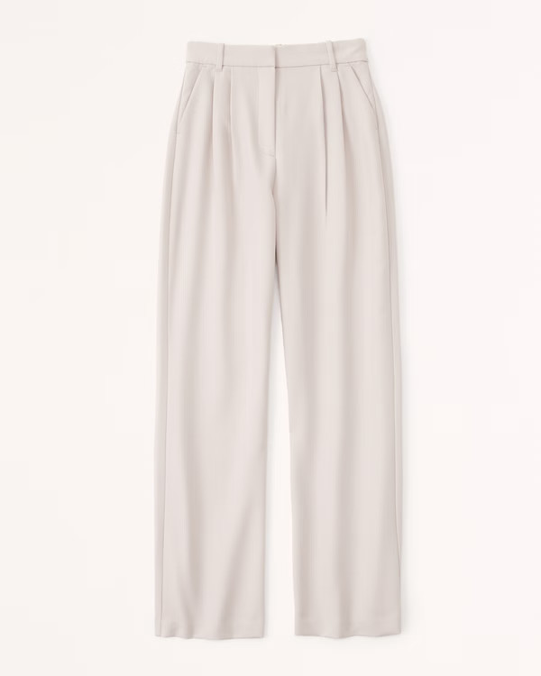 Curve Love A&F Sloane Tailored Pant | Abercrombie & Fitch (US)