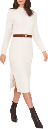 1.STATE Cable Knit Long Sleeve Sweater Dress | Nordstrom | Nordstrom