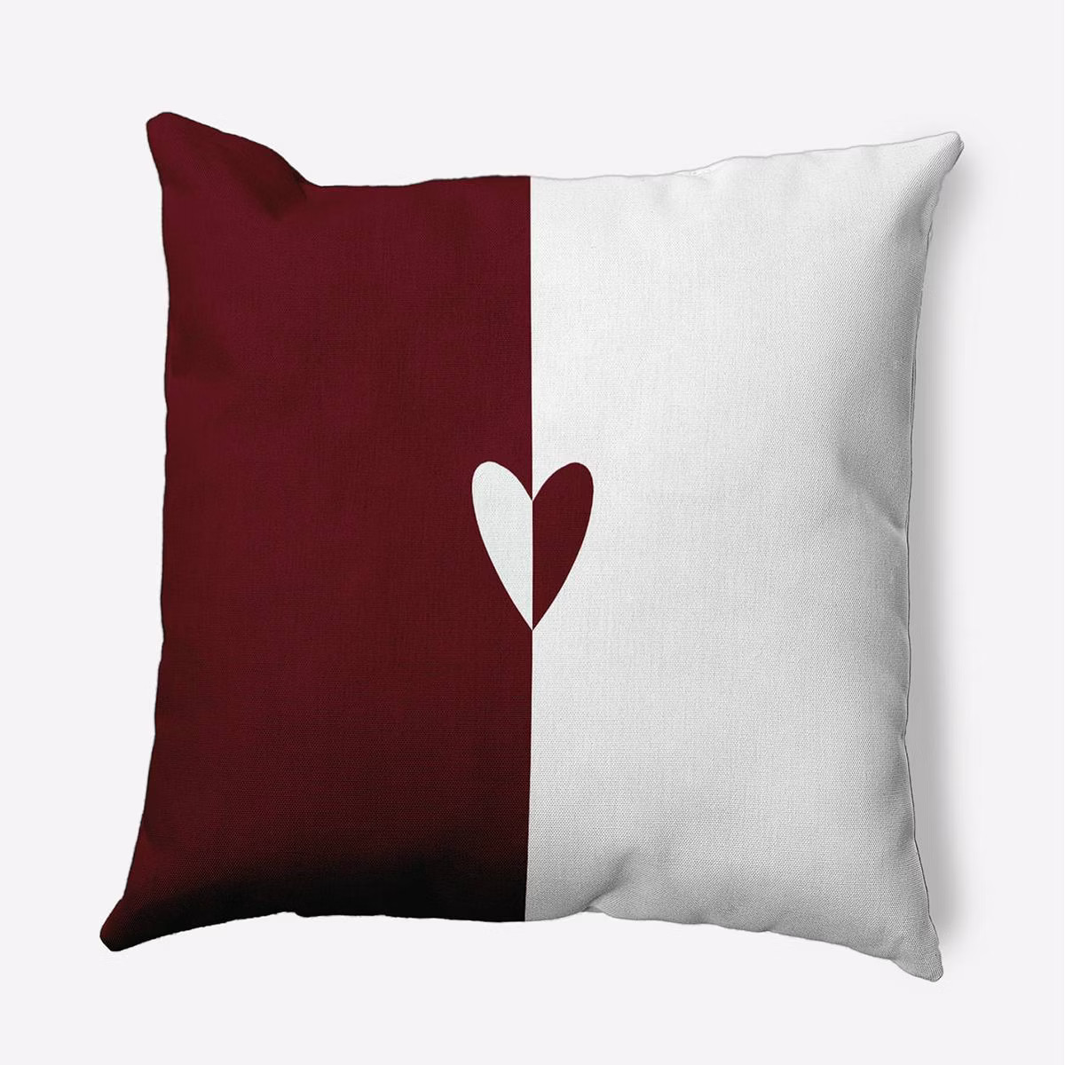 16"x16" Valentine's Day Modern Heart Square Throw Pillow Burgundy - e by design: Festive Decor, I... | Target