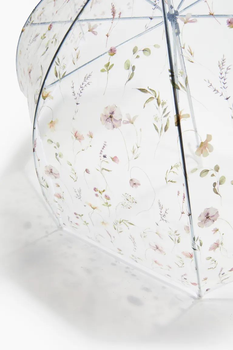 Transparent Umbrella - Transparent/floral - Ladies | H&M US | H&M (US + CA)