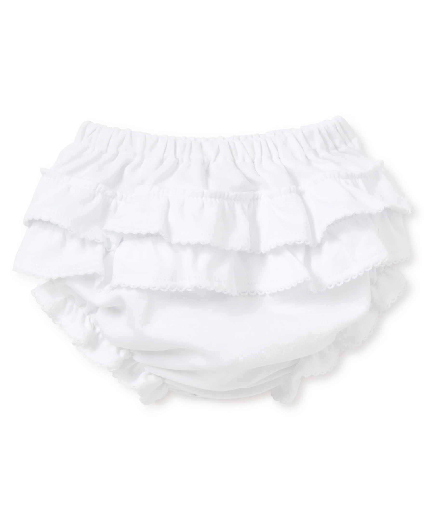 White Kissy Basics Ruffle Diaper Cover | Kissy Kissy
