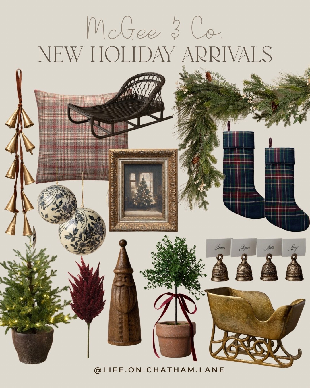 NEW McGee & Co. Christmas arrivals! 🎄✨ So many beautiful, vintage-inspired pieces. I especially love the brass sleigh! 🤩 Sharing some of my favorites from the new holiday collection! 🤎

#LTKHome #LTKSeasonal