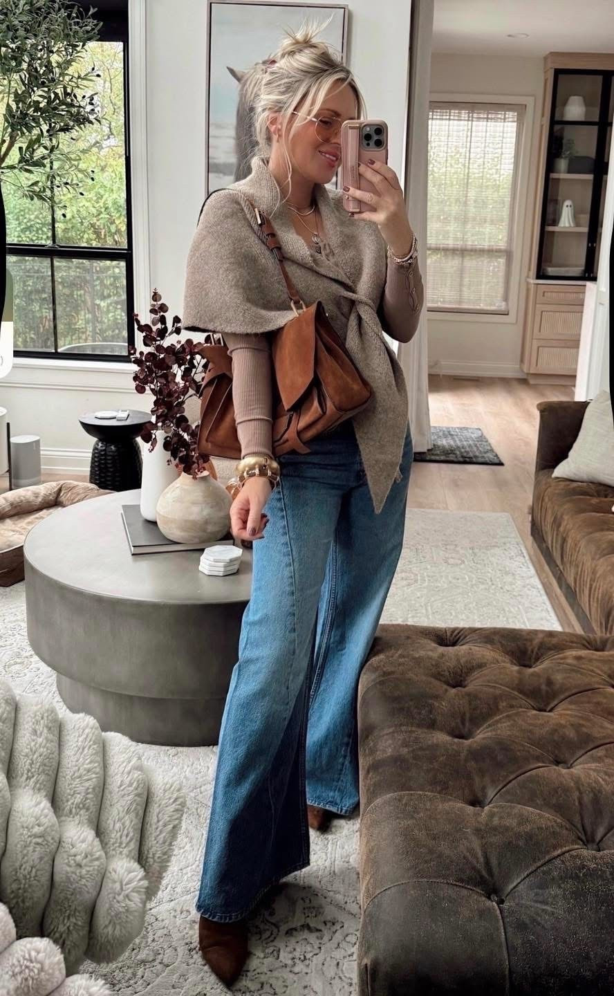 🍂🤎 best $25 you’ll spend is on this wrap! Jeans are fully in stock. 

Vest. Wrap. Fall. Fall style. Denim. Jeans.

#LTKSeasonal #LTKSaleAlert #LTKootd