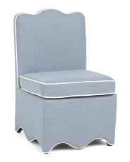 22x33x20.5 Scalloped Bottom Skirted Anywhere Chair | TJ Maxx