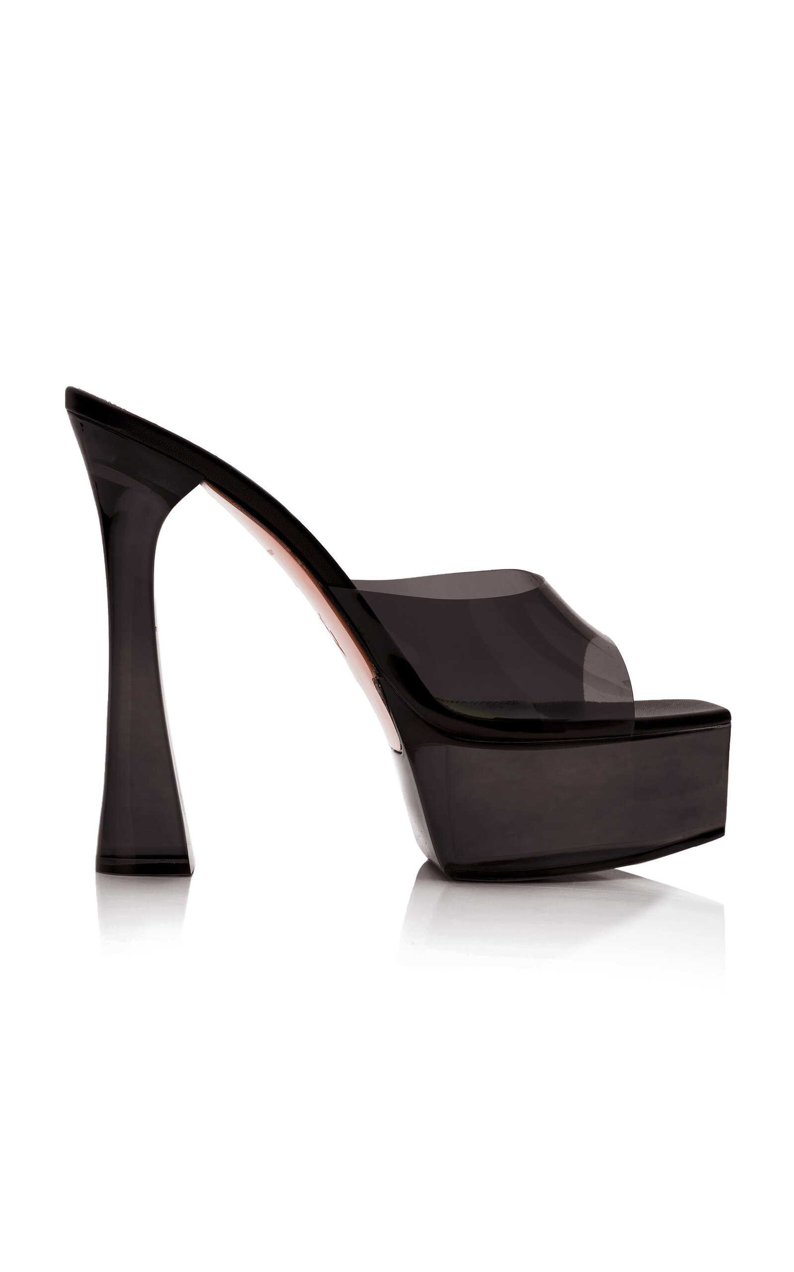 Amina Muaddi - Dalida PVC Platform Sandals - Black - IT 37.5 - Moda Operandi | Moda Operandi (Global)