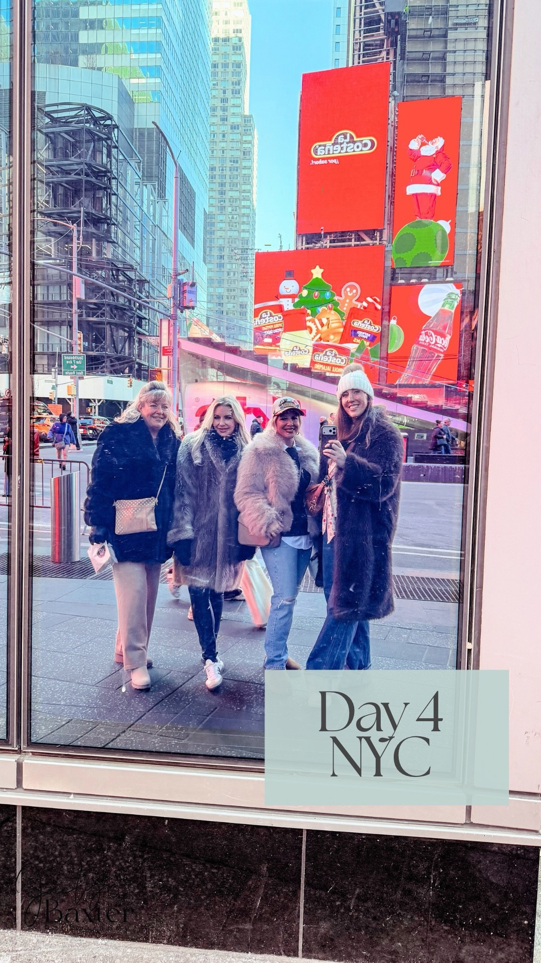 Christmas in NYC, Day 4: Furs
Y’all, faux furs are everywhere in NYC- because they’re warm! We started the day at Central Perk in Times Square which is an absolute must if you love the show Friends. Then…the hardest part of the trip…we had to pack. We tested the limit and strength of the zippers on our luggage. Some things got left behind. Some things got put into other people’s bags to make it work, but we did it! (Some people bought more and had to do it again before we left🤣). Then we went over to Bryant Park to ice skate and back to 5th Ave for more shopping. From there we went back to the hotel to pick up our bags and get ready to head home. Blake had the great idea to do a Secret Santa in our time there, so we exchanged our gifts and it was so fun to choose a souvenir for someone else and to get one in return! 

#LTKootd #LTKHoliday #LTKTravel
