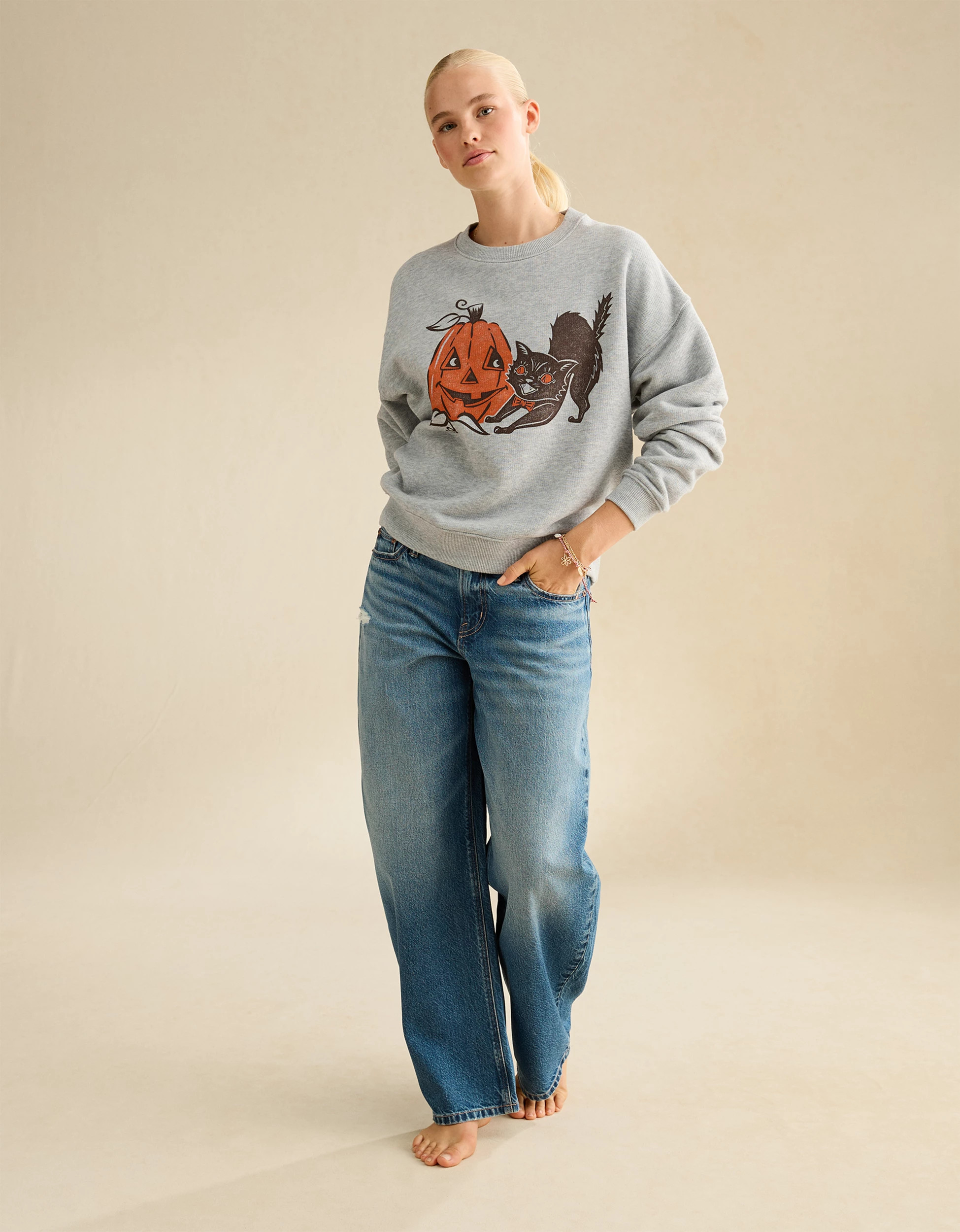 AE Halloween Graphic Sweatshirt | American Eagle Outfitters (US & CA)