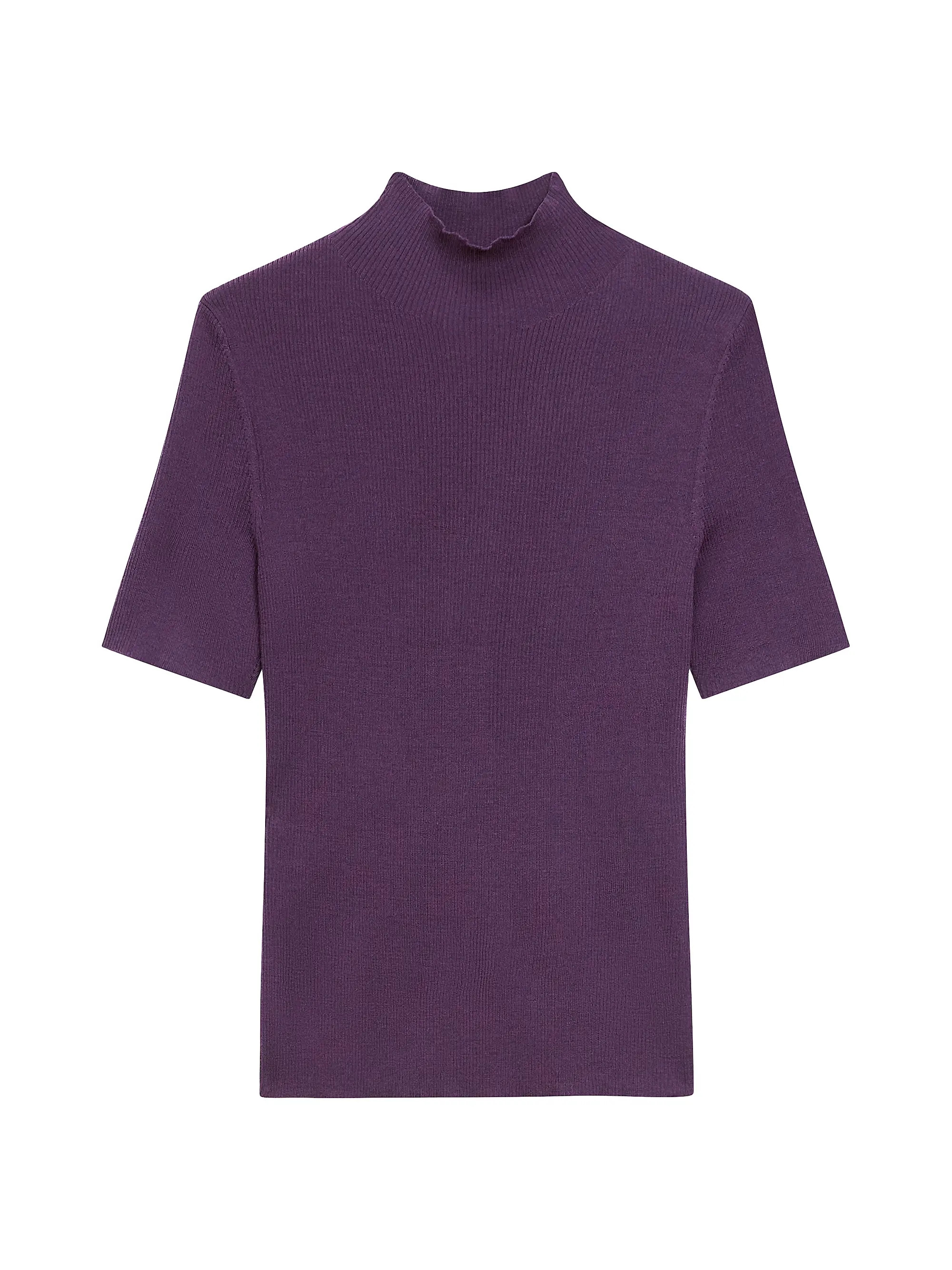 Theory Leenda Merino Wool Short-Sleeve Sweater | Saks Fifth Avenue | Saks Fifth Avenue