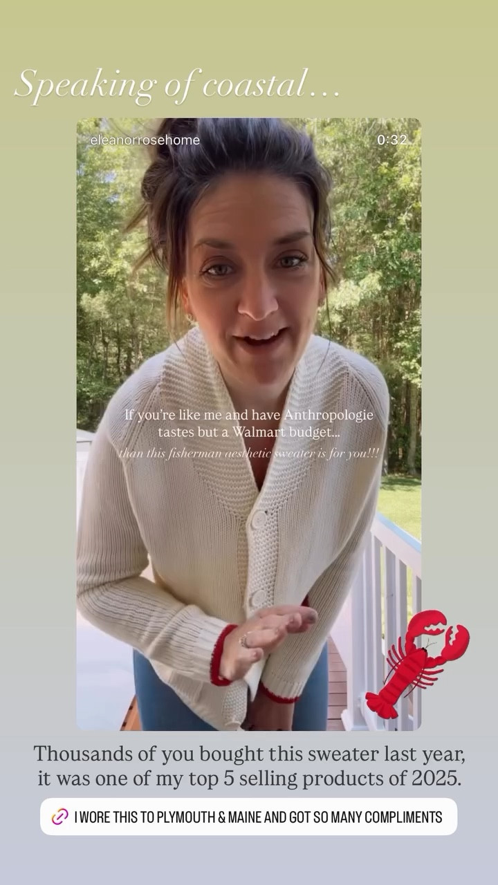 Speaking of coastal… Thousands of you bought this sweater last year, it was one of my top 5 selling products of 2025.