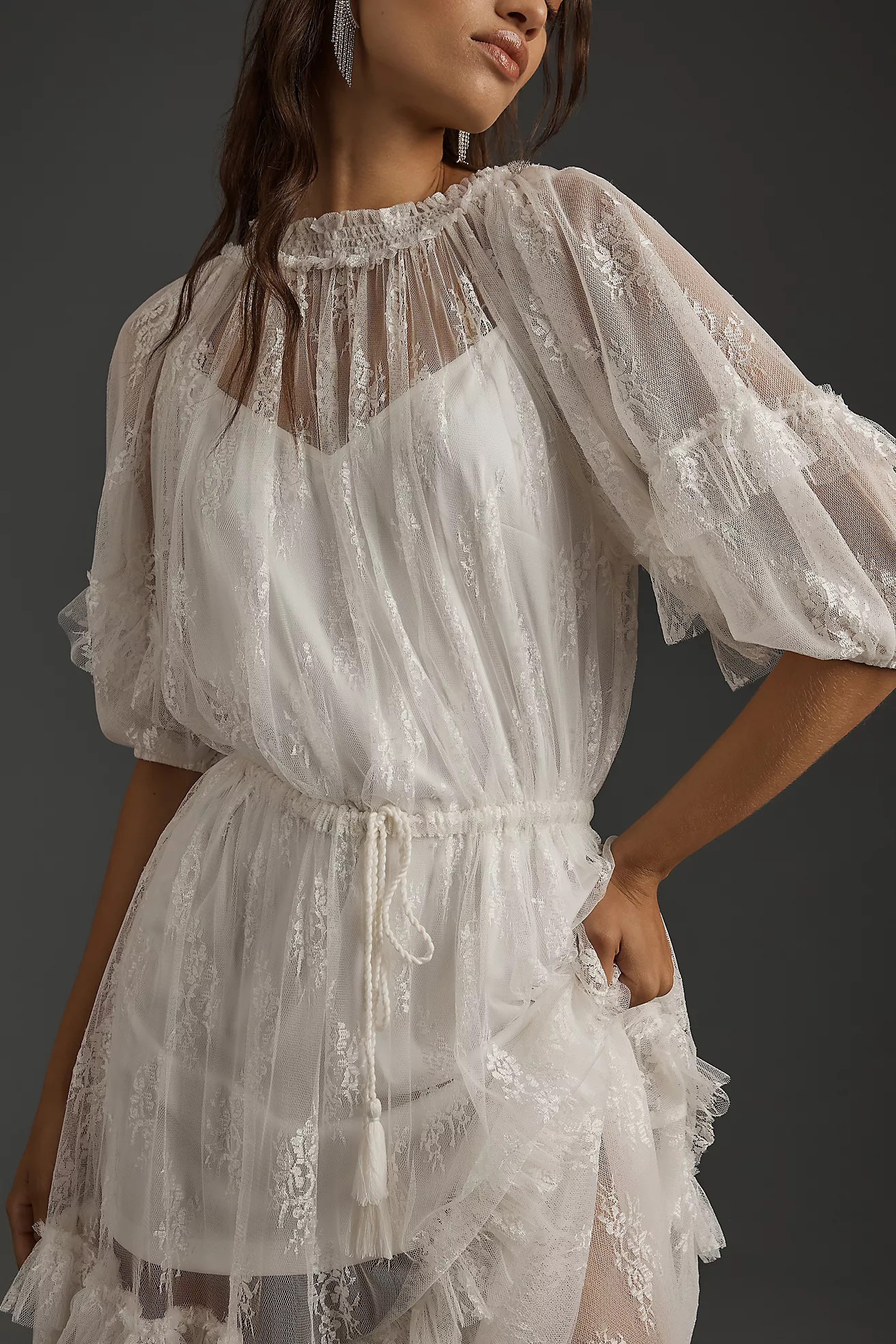 Let Me Be Short-Sleeve Ruffle Maxi Dress | Anthropologie (US)