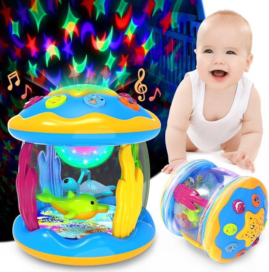 Baby Toys 6 to 12 Months - Musical Projector Rotating Light Up Toys, Tummy Time for Infant 12-18 ... | Amazon (US)