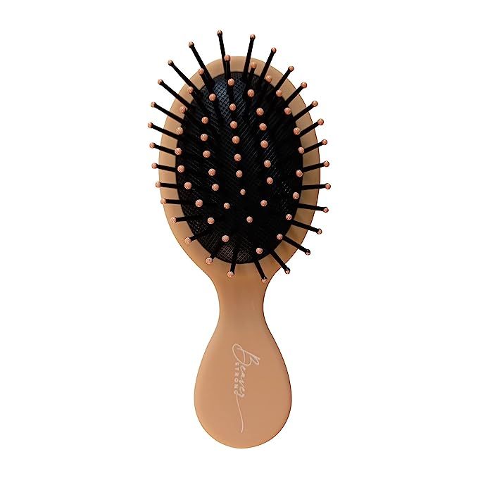 Essential Mini Hair Brush by BeaverStrong, Pocket-size Detangler Brush with Soft Bristles for Tra... | Amazon (US)
