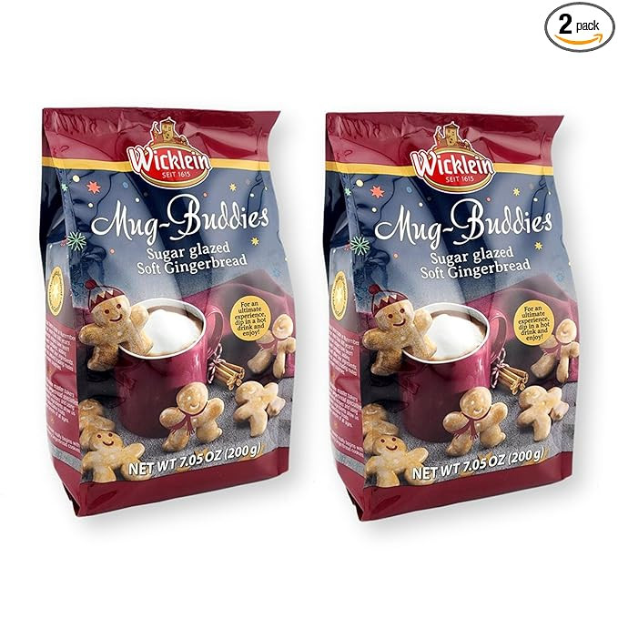 Wicklein Mug Buddies Sugar Glazed Soft Gingerbread Cookies 7.05 Oz. (Pack of 2) | Amazon (US)