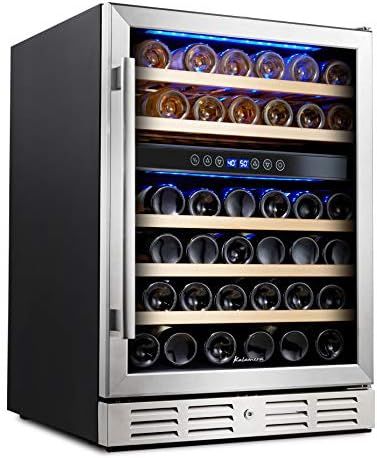 Amazon.com: Kalamera 24'' Wine Cooler Refrigerator 46 Bottle Dual Zone Built-in or Freestanding F... | Amazon (US)