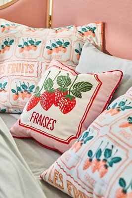 Les Fruits Cotton Embroidered  Pillow | Anthropologie (US)