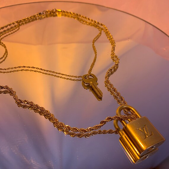 Louis Vuitton lock duo necklaces | Etsy (US)