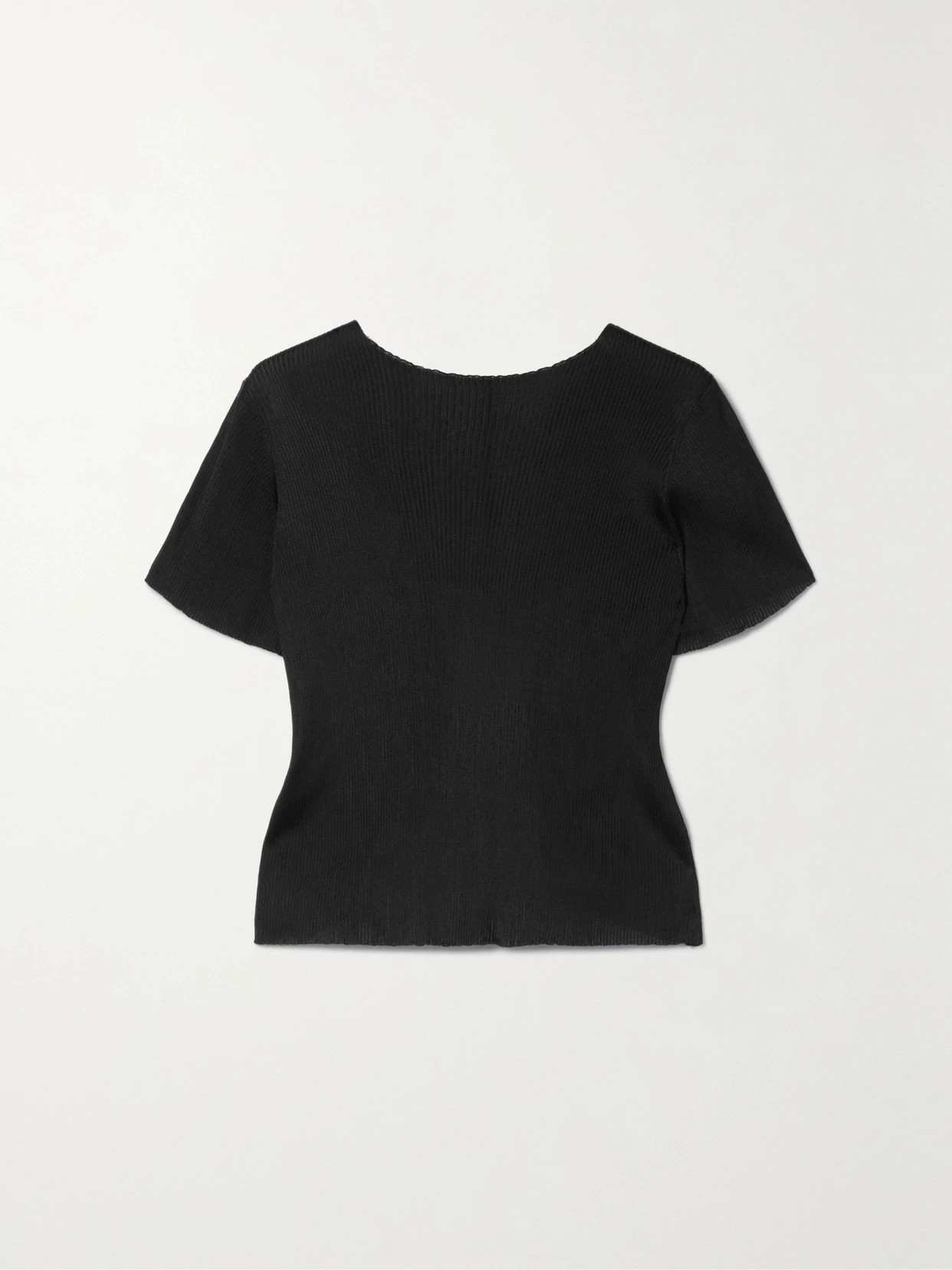 The Row - Fuku Open-back Ribbed-knit T-shirt - Black | NET-A-PORTER (US)
