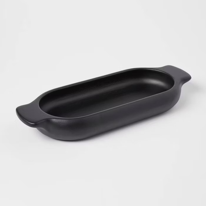 60oz Acacia Modern Dough Bowl Black - Threshold™ | Target