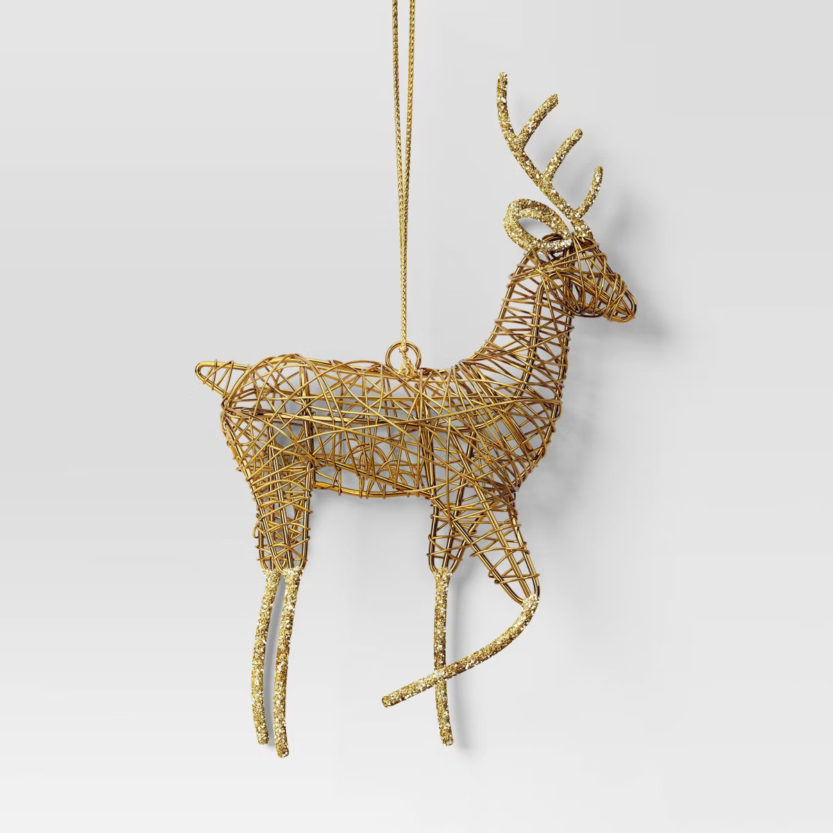Christmas Wire Wrapped Reindeer Ornament Gold - Wondershop™ | Target