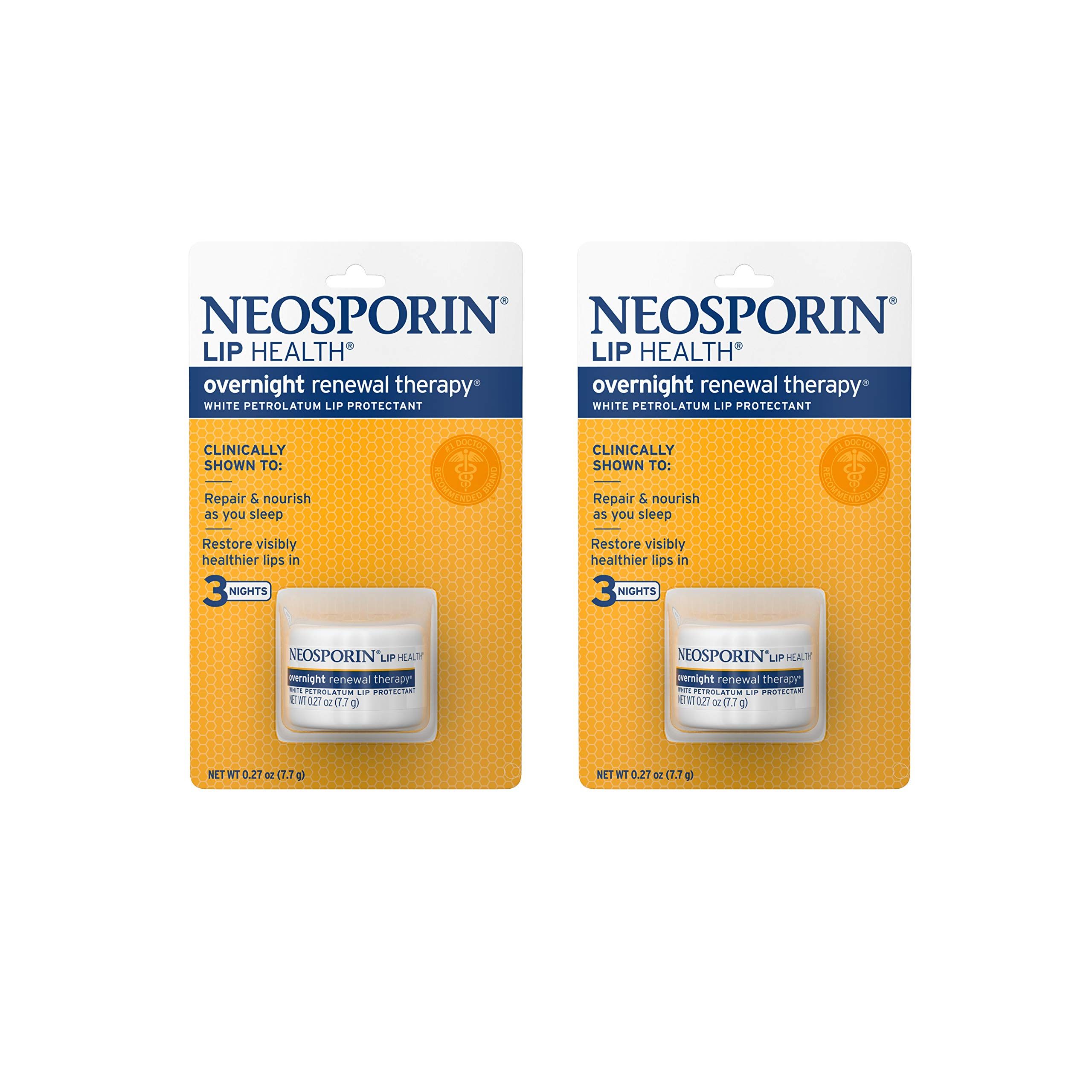 Neosporin Lip Health Overnight Renewal Therapy, 0.27 Oz, Pack of 2 | Amazon (US)