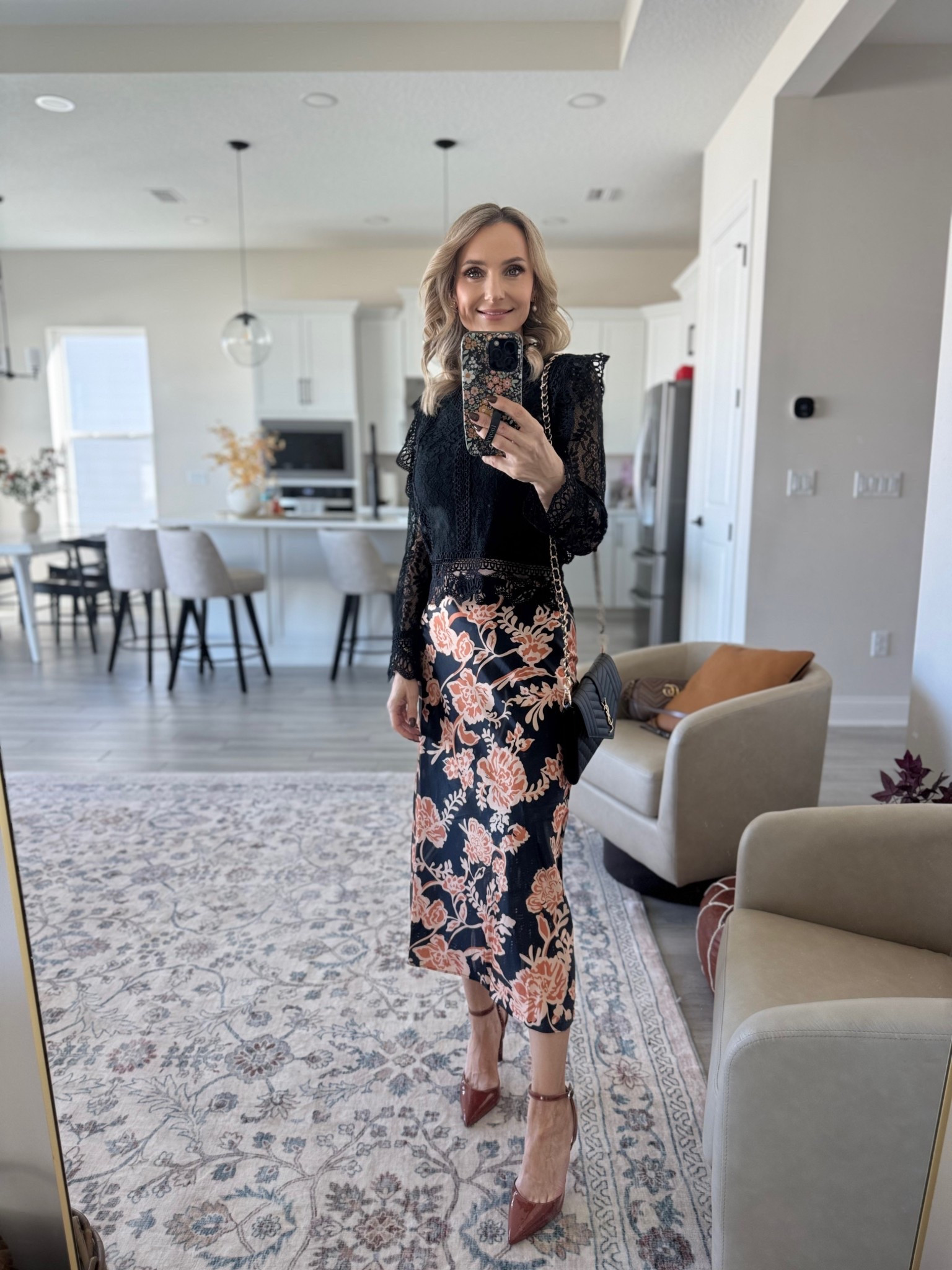 I’m wearing lace top size  xs from chic wish. Use CODE: STEPANYUK15 for 15% off
Silk midi skirt from Vici. Wearing xs runs tts. I’m 5”3 & 110 lbs.
Vici code: TAMIS30
Brown shoes from Steve Madden. 30% off site wide code: FRIENDS

#LTKStyleTip #LTKU #LTKSaleAlert