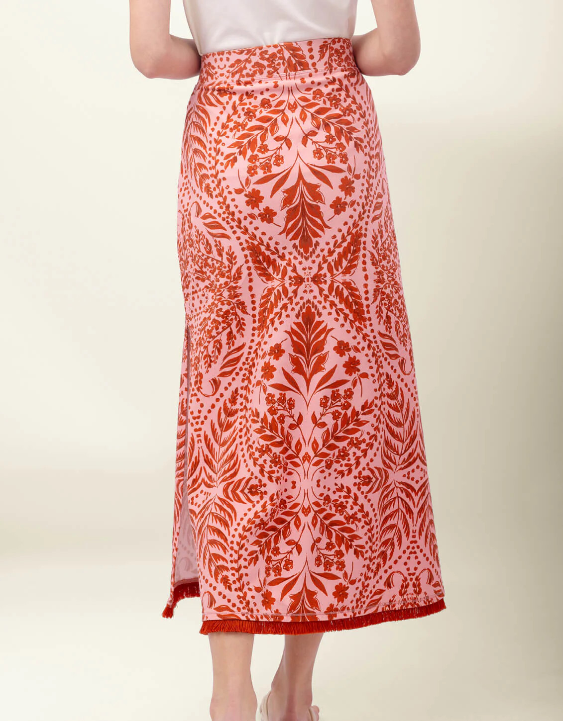 Jersey Midi Skirt Castillo Fern Pink | Spartina 449