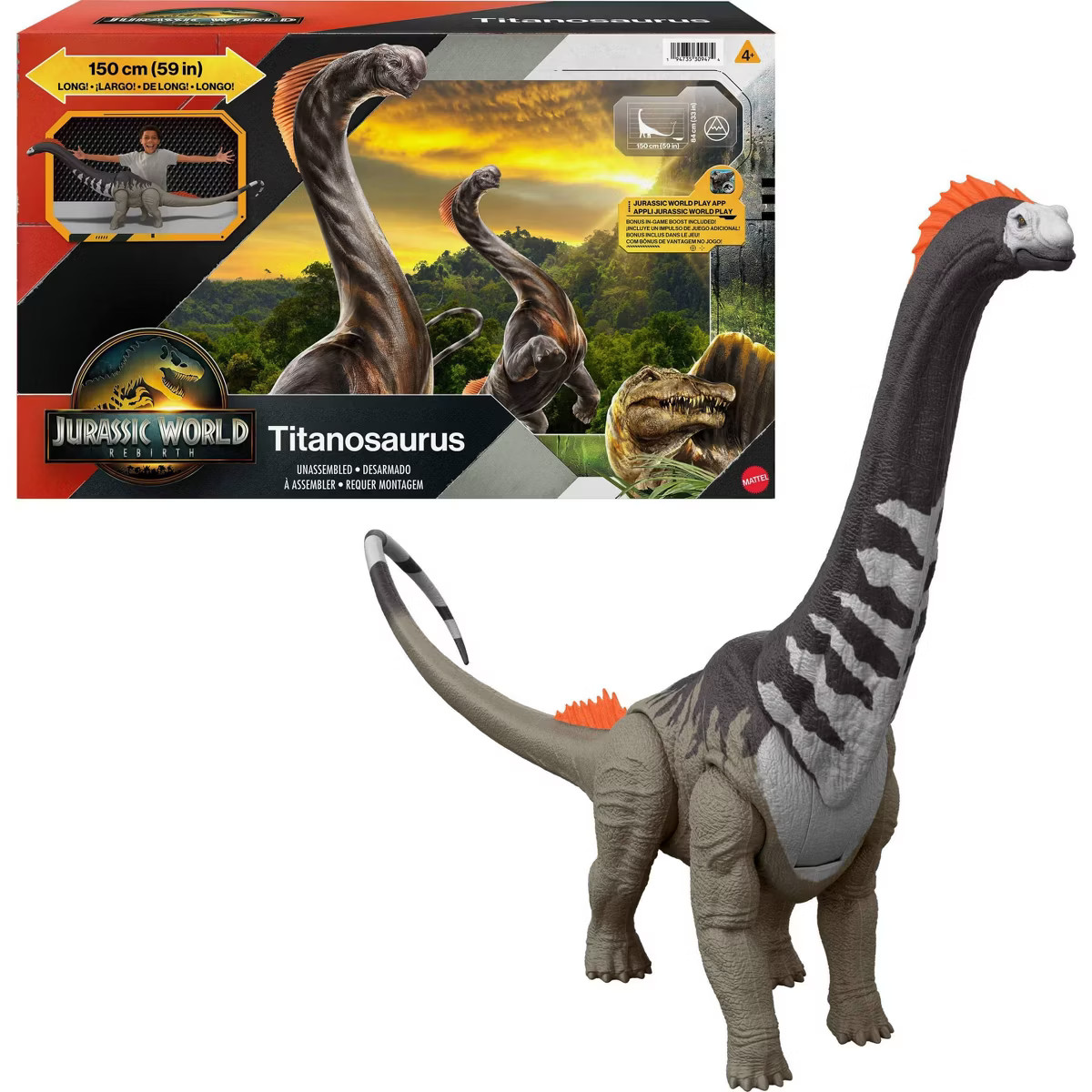 Jurassic World Rebirth Super Colossal Titanosaurus Dinosaur, 53 Inch Long Movie-Accurate Herbivor... | Target