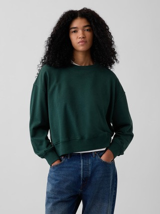 VintageSoft Terry Oversized Wedge Side-Slit Sweatshirt | Gap (US)