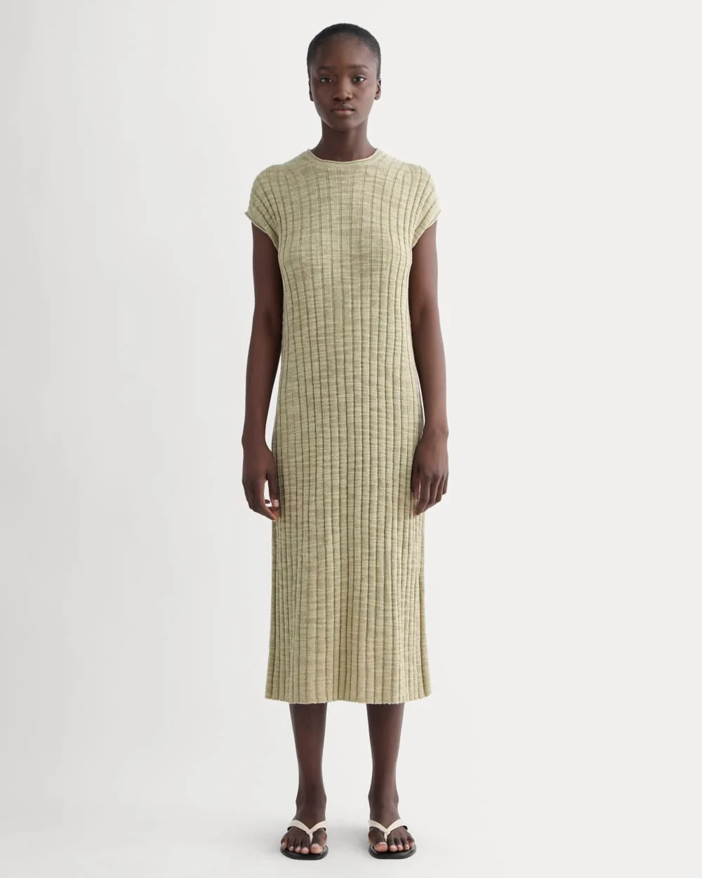 Women's Column Dress in Cotton Linen by Everlane in Eucalyptus, Size S | Everlane