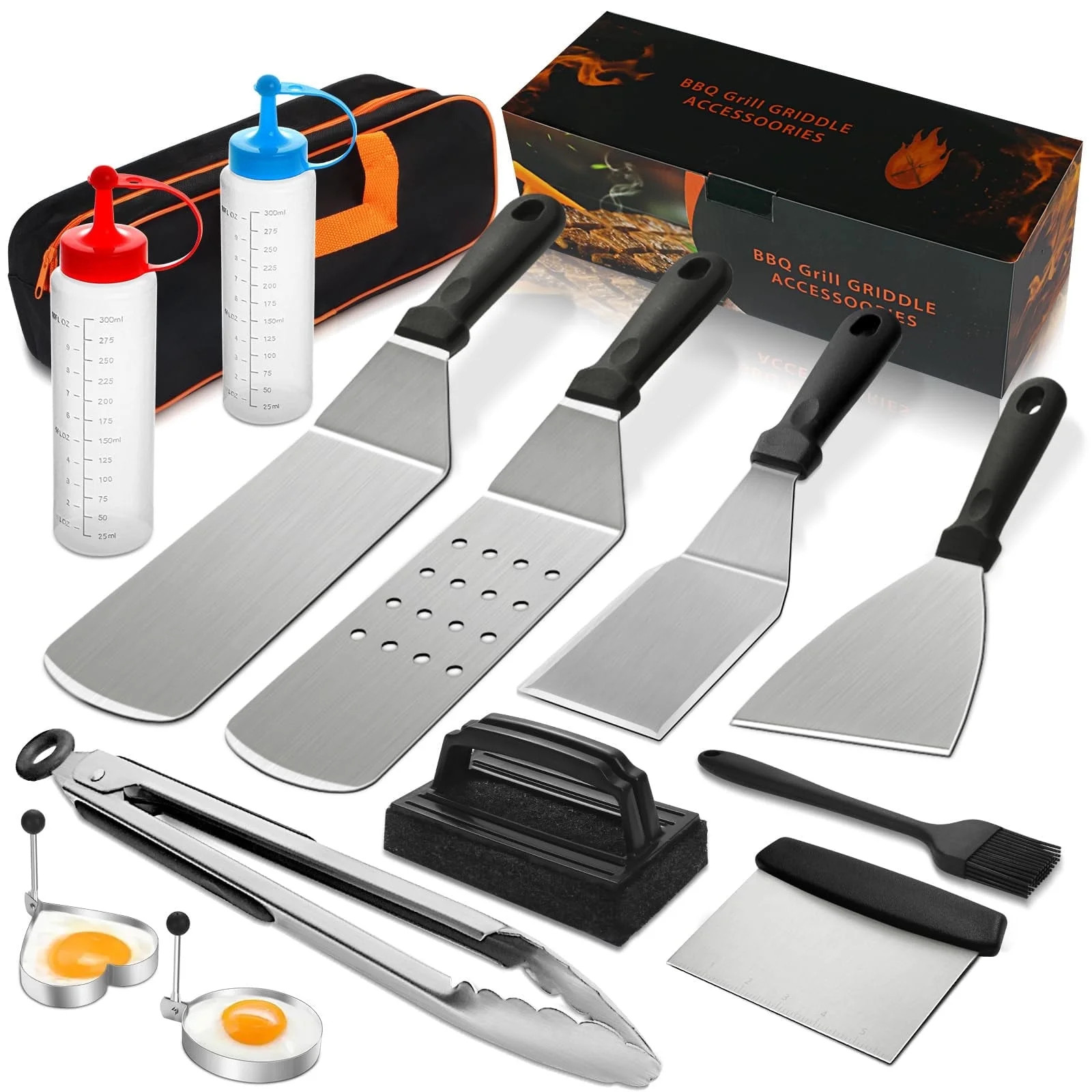 14PCS Griddle Accessories Kit, Flat Top Grill Accessories Set for Blackstone and Camp Chef, Grill... | Walmart (US)