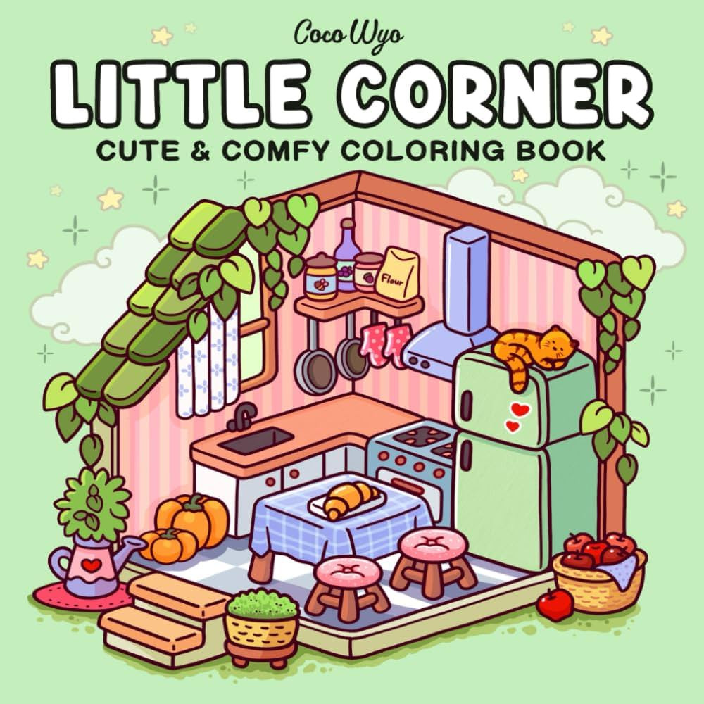 Little Corner: Coloring Book for Adults and Teens, Super Cute Designs of Cozy, Hygge Spaces for R... | Amazon (US)