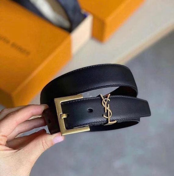 YVES SAİNT LAURENT Belt Saint Laurent Black Belt - Etsy | Etsy (US)